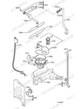 Взрыв-схема посудомоечной машины Privileg 918736_11035 - Схема узла Hydraulic System 272